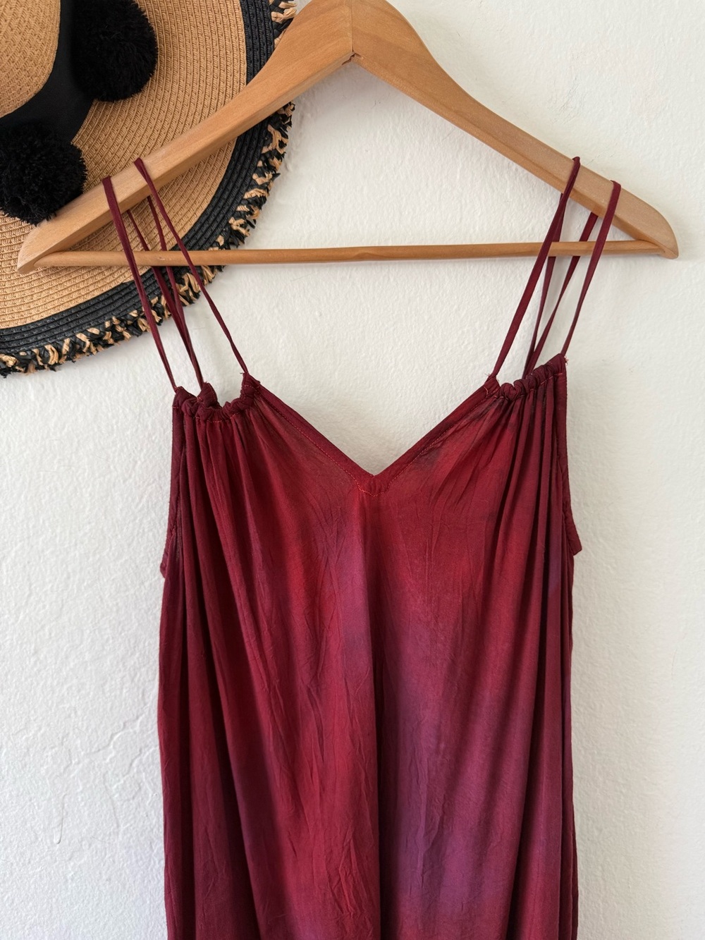 Acacia Swimwear Red Tie Dye Strappy Tank Top Cami XS Beachy Vacation - Picture 10 of 15